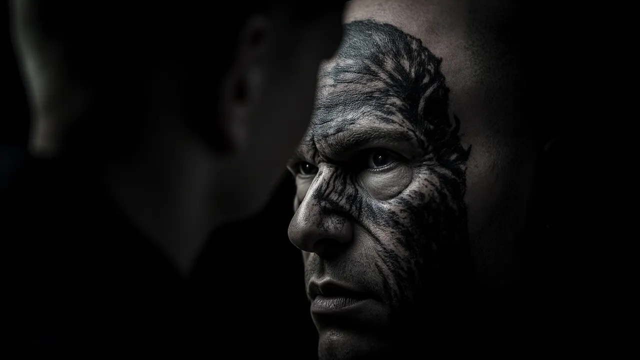 Close-up einer detaillierten Black-and-Grey-Realism-Tätowierung auf Haut